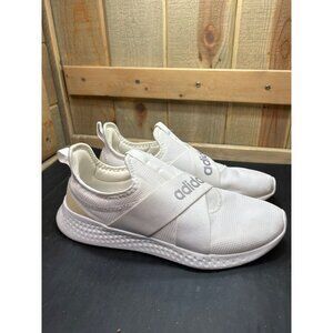 Adidas Cloudfoam Comfort Womens Slip-On Sneakers Size 12 White Mesh Shoes